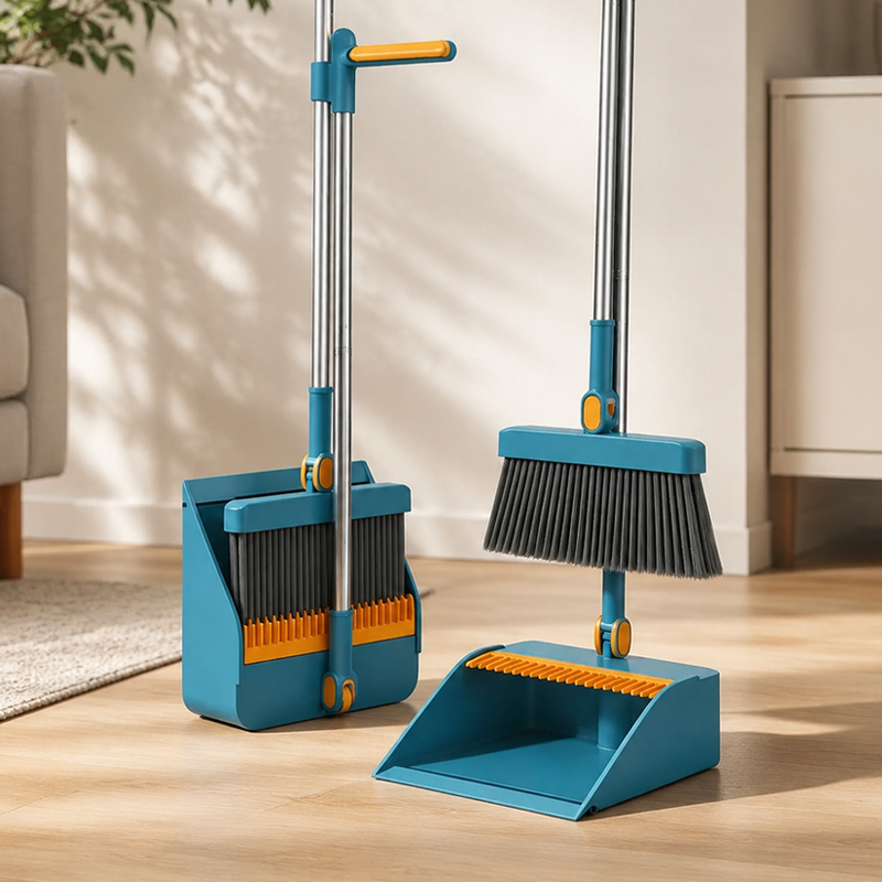 긴 손잡이 빗자루 및 쓰레받기 세트 180 °   회전 - Kids Outdoor Broom 리뷰 및 가격