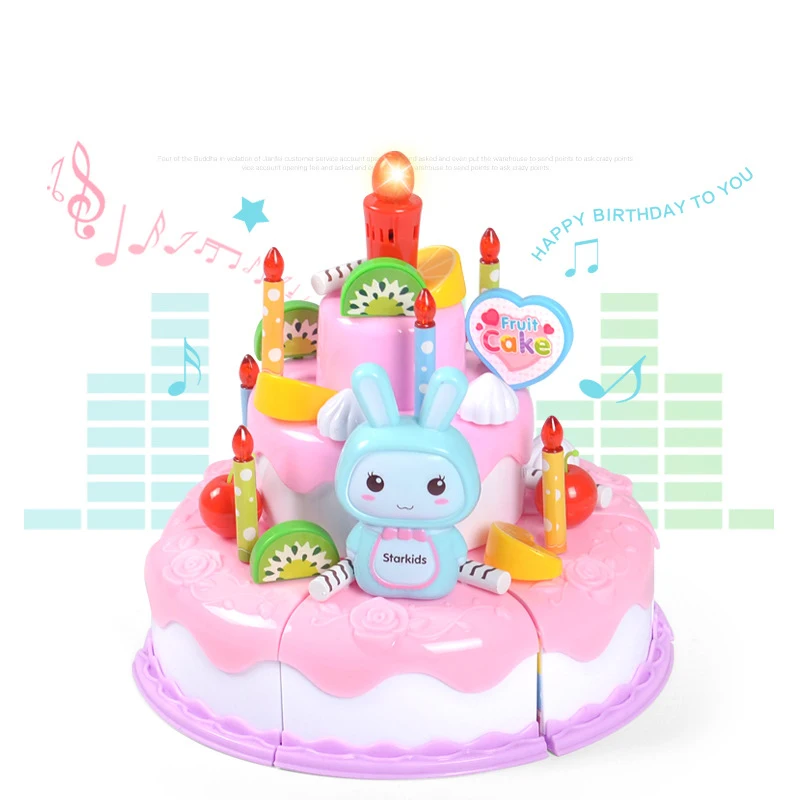 어린이 장난감 시뮬레이션 DIY 생일 케이크 모델 주방 - Kids Outdoor Kitchen Accessories 리뷰 및 가격