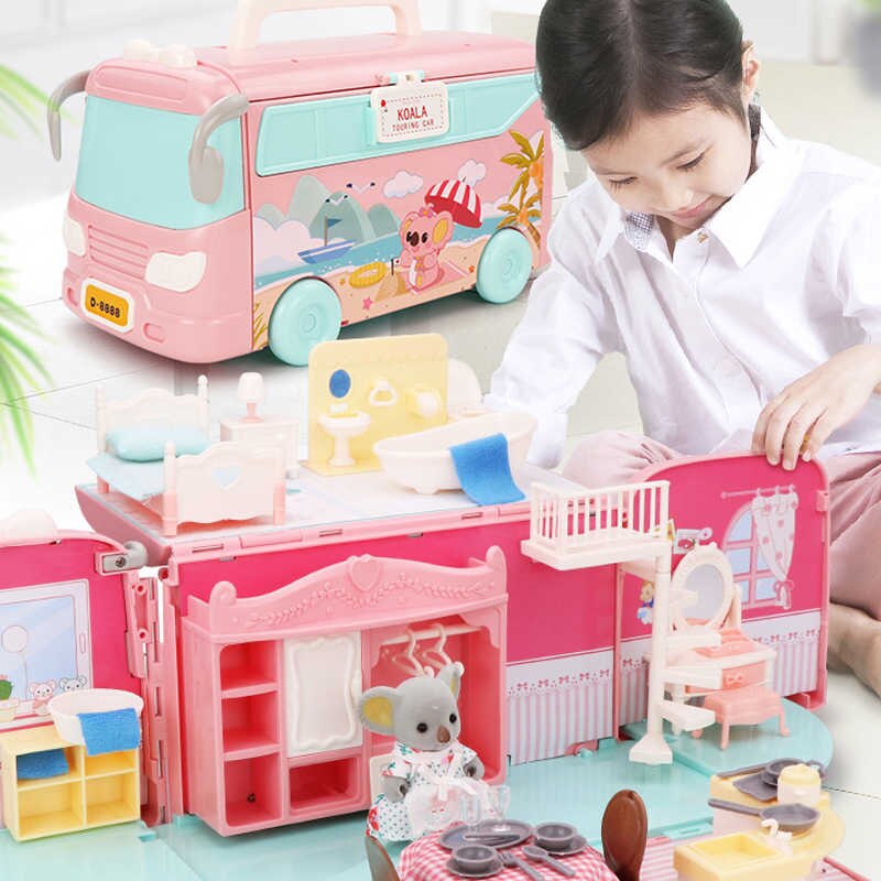 코알라 인형의 집 룸박스, 인형 포함, 여자아이들을 위 - Kids Outdoor Kitchen Accessories 리뷰 및 가격