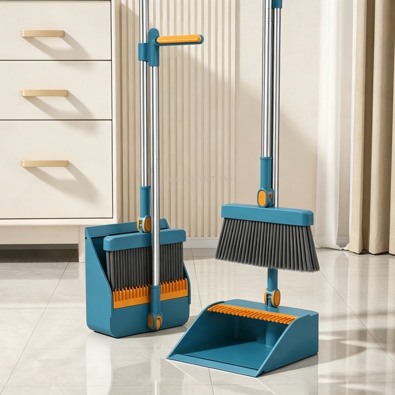 긴 손잡이 빗자루 및 쓰레받기 세트 180 °   회전 - Kids Outdoor Broom 리뷰 및 가격